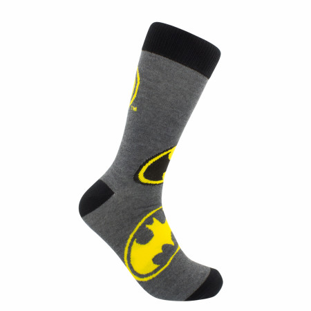 Batman Suit and Logos 2-Pair Pack of Crew Socks